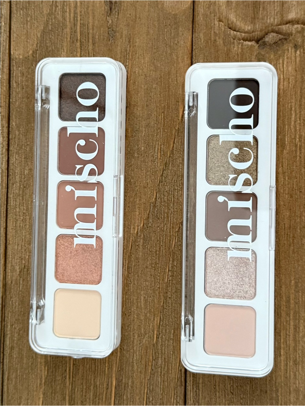 Mischo Beauty Mini Eyeshadow Palette 01 & 02 Neutral Matte Shimmer NIB